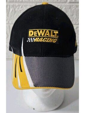 DeWalt Roush Racing Matt Kenseth NASCAR Black Checkered Strap Back Hat Cap